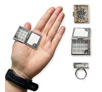 Waveaura Mini Palette de Voyage pour Aquarelle en Anneau de Forme 11 Puits Petite Boîte à Peinture Aquarelle Vide Portable avec Couvercle