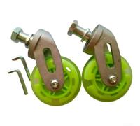 Waveboard Lot de 2 roues avec supports en alliage d'aluminium 80 mm Roues PU pour skateboard offrant une conduite stable et silencieuse sur diverses surfaces (vert)