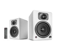 Wavemaster (66366) TWO NEO soft white - Kit d'enceintes bibliothèque 2.0 (60W) streaming Bluetooth, connexions digitales et analogiques, télécommande IR - BLANC SATINÉ