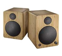 Wavemaster Cube Mini Neo - Kit d'enceintes avec Streaming Câble/Bluetooth 36 W pour TV/PC/Tablette/Smartphone, Bambou