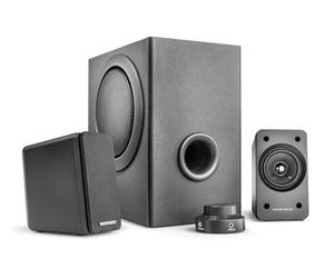 Wavemaster MX3+ - Kit d'Enceintes 2.1 Stereo Pour TV/Gaming/Smartphone/PC/Tablette 50 W
