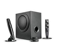 wavemaster STAX BT - Kit d'enceintes stéréo 2.1 Bluetooth (46 Watt) pour TV, PC, tablette, smartphone - NOIR (66211)