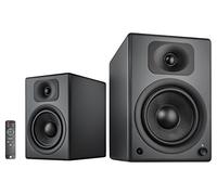 wavemaster TWO PRO stone gray- Kit d'enceintes bibliothèque 2.0 Bluetooth (110 Watt, aptX) pour TV, PC, tablette, smartphone - GRIS FONCÉ (66352)