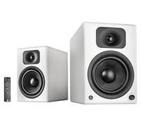 wavemaster TWO PRO white - Kit d'enceintes bibliothèque 2.0 Bluetooth (60 Watt, aptX) pour TV, PC, tablette, smartphone - BLANC (66351)