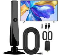 Wavemax TV Antenna 2025 Digital HDTV Indoor Outdoor Amplified, Portable Broad Wave Beam Television Receiver Portable Suction Cup Plug Play, Support 8k 4k 1080 for Campers(1pc)