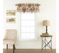 Waverly Norfolk Cantonnière Moderne avec Passe-Tringle à Motif Floral pour fenêtres de Chambre, Cuisine ou Salon 152,4 x 40,6 cm, Teinture thé