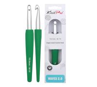 Waves 2.0 Single Ended Crochet Hooks 6 mm - J/10 (Minty Teal)