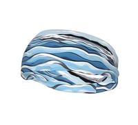Waves Lapping at The Rocks Bandeau de sport élastique respirant unisexe pour course à pied fitness yoga et autres sports
