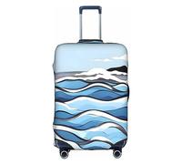 Waves Lapping at The Rocks Housse de protection anti-rayures pour valise, 45,7 à 81,3 cm, convient pour les voyages, les voyages d'affaires, blanc, x-large