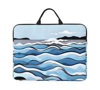 Waves Lapping at The Rocks Housse pour ordinateur portable 16,5 x 12,2" Compatible avec ordinateurs portables 14" pour un rangement facile