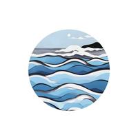 Waves lapping at the rocks Lot de 4 désodorisants pour voiture - Parfumés à la lavande longue durée - Pour intérieur de véhicule, décoration parfumée imprimée double face pour voiture, maison, armoire