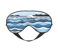 Waves Lapping at The Rocks Masque doux pour les yeux, imprimé sur toute la surface, 96 % polyester, 4 % élasthanne
