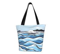 Waves Lapping at the Rocks Sac à bandoulière pour femme Sac à bandoulière Sac à bandoulière Sac à bandoulière pour week-end Sac à bandoulière Sac à bandoulière Noir Taille unique