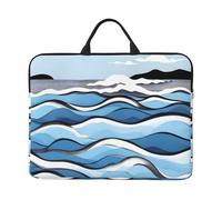 Waves Lapping At The Rocks Sac pour ordinateur portable 14" avec doublure antichoc et design portable, adapté pour un usage professionnel et quotidien.