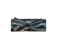 Waves on the cliff Bandeau pour bébé fille nouveau-né - Bandeau doux, extensible et réglable pour bébé de 0 à 24 mois