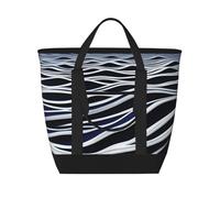 Waves Sac fourre-tout turbulent isotherme pour garder le froid idéal pour la livraison de nourriture, l'isolation de voyage ou pour garder le froid à la plage, noir, taille unique, Noir , Taille