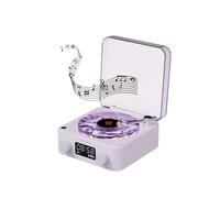 Waves Tourne-Disque Vintage, Le Lecteur Waves avec Veilleuse et Affichage de L'heure, Haut-Parleur Bluetooth Vintage, Lecteur CD Stéréo Portable pour Chambre à Coucher, Bureau,