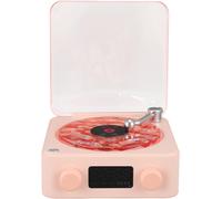 Waves Vintage Bluetooth Speaker, Portable Stereo Cd Player With Night Light And Time Display 1500 Mah, Multifunction For Bedroom, Office, Party