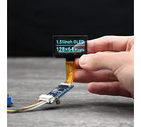 Waveshare 1.51inch Transparent OLED 128x64 Resolution Light Blue Color Display Compatible with Raspberry Pi SPI/I2C Interfaces