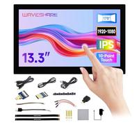 waveshare 13.3inch High Resolution HDMI Capacitive Touch Display, Compatible with Raspberry Pi 5/4B/3B/Zero/Zero W/Zero 2W/Pico/Pico W/Pico WH, Type-C/HDMI Display Interface