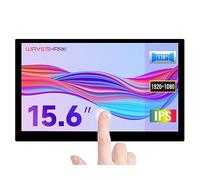Waveshare 15.6inch QLED Display Compatible with All Versions of Raspberry Pi 4B/3B+/3B/2B 1920x1080 Resolution Optical Bonding IPS Toughened Glass Panel 100% SRGB Touch Screen Supports Jetson Nano