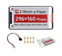 Waveshare 2.15inch e-Paper Display (B), Compatible with Raspberry Pi 5/4B/3B/Zero/Zero W/Zero 2W/Pico/Pico W/Pico W and Jetson Nano RDK X3, 296x160, Red/Black/White, SPI Interface with Driver Board