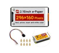 Waveshare 2.15inch e-Paper Hat+ (G), Compatible with Raspberry Pi 5/4B/3B/Zero/Zero W/Zero 2W/Pico/Pico W/Pico WH, 296x160, Red/Yellow/Black/White, SPI Interface E-Ink Display with Driver Board