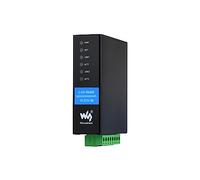 Waveshare 2-Ch RS485 to RJ45 Ethernet Serial Server, Dual Channel RS485 Independent Operation, 2X Ethernet Ports, Rail-Mount Industrial Isolated Serial Module, Bi-Directional Transparent Transmission