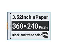 Waveshare 3.52inch E-Paper Hat Compatible with Raspberry Pi 4B/3B/3B+ 360x240 Resolution SPI Interface Black/White Display Supports Jetson Nano