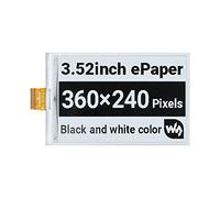 Waveshare 3.52inch E-Paper Raw Display Compatible with Raspberry Pi 4B/3B+/3B/2B/B+/A 360x240 Resolution SPI Interface Black/White Supports Jetson Nano Without Driver Board