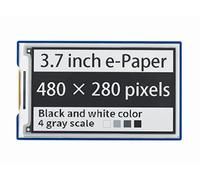 Waveshare 3.7inch E-Paper E-Ink Display Hat for Raspberry Pi with 480x280 Pixels Black/White 4 Grey Scales SPI Interface
