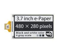 Waveshare 3.7inch E-Paper E-Ink Raw Display with 480×280 Pixels Black/White 4 Grey Scales SPI Interface Without PCB