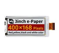 Waveshare 3inch E-Paper (G) Raw Display Compatible with Raspberry Pi 400 × 168 Resolution SPI Interface Red/Yellow/Black/White Supports Jetson Nano