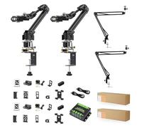 Waveshare 5 + 1 DOF High-Torque Serial Bus Servo Dual Robotic Arm AI Kit, Supports Hugging Face LeRobot AI Robotic Project, ESP32, 2-DOF Wrist Joint, Flexible Expansion, Wireless Control