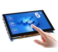 Waveshare 5 inch Display for Raspberry Pi 4 Capacitive Touchscreen HDMI LCD (H) 800x480 Resolution Supports All Raspberry Pi/Windows 10/8.1/8/7/Game Console/BB Black