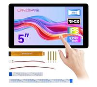 Waveshare 5inch DSI Capacitive Touch Display, Compatible with Raspberry Pi 5/4B/3B+/3 720x1280, IPS, Optical Bonding Toughened Glass Panel, DSI Interface, 5-Point Touch, Aluminum Alloy Case
