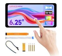 Waveshare 6.25inch DSI LCD Capacitive Touch Display, Compatible with Raspberry Pi 5/4B/3B/CM3/3+/4, 720 × 1560, IPS, Optical Bonding Toughened Glass Panel, DSI Interface, 5-Point Touch