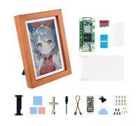 Waveshare 7.3inch E6 Full Color E-Paper with Solid Wood Photo Frame for Raspberry Pi Zero, Ultra-Long Standby, 800 × 480 Resolution, Bundle with Pi Zero 2 WHC