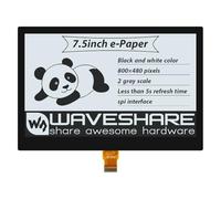 Waveshare 7.5inch E-Paper E-Ink Fully Laminated Display 800×480 Pixels Black/White Dual-Color SPI Interface Without PCB Wide Viewing Angle Paper-Like Displaying