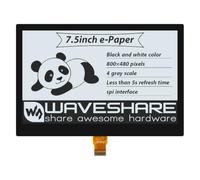 Waveshare 7.5inch E-Paper E-Ink Fully Laminated Display 800x480 Pixels Black/White Dual-Color SPI Interface Without PCB Wide Viewing Angle Paper-Like Displaying