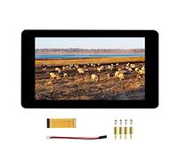 Waveshare 7 Pouces DSI LCD Écran Tactile 800 × 480 Moniteur pour Raspberry Pi 4B/3B+/3A+/3B/2B/B+/A+, Module Affichage TFT Capacitif en Verre Trempé, Jusqu'à 5 Points Tactiles, Luminosité Réglable