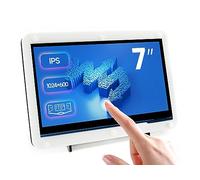 Waveshare 7 Pouces Écran Tactile Capacitif IPS LCD HDMI 1024x600 avec Boîtier Bicolore pour Raspberry Pi 3/4, BB Black, Windows PC et Systèmes Divers