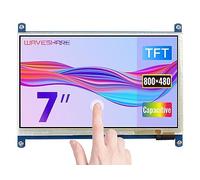 Waveshare 7 Pouces écran Tactile capacitif LCD HDMI 800 * 480 pour Raspberry Pi 3 Model B/Raspberry Pi 3 Model B+/Raspberry Pi 4/BB Black/PC/Various Systems