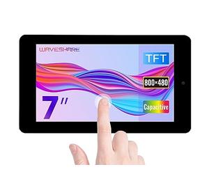 Waveshare 7inch Capacitive Touch Display for Raspberry Pi with 5MP Front Camera 800×480 Resolution DSI Interface LCD