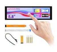 Waveshare 8.8inch DSI LCD Capacitive Touch Display, Compatible with Raspberry Pi 5/4B/3B/CM3/3+/4, 480x1920 IPS, Optical Bonding Toughened Glass Panel, DSI Interface, 10-Point Touch Screen