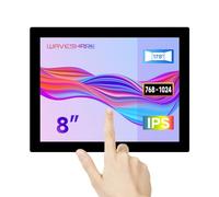 Waveshare 8inch Capacitive Touch Display, 8inch Monitor, 768x1024, Toughened Glass Panel, HDMI Interface, IPS Panel, 1~10-Point Touch, for Raspberry Pi/Jetson Series Board/PC Windows 11/10/ 8.1/8/7