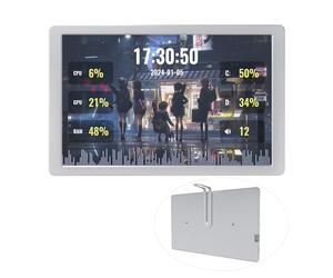 Waveshare 8inch USB Monitor 1280x800 Pixel AIO LCD Screen PC Case Secondary Screen Desktop RGB Ambient Screen IPS Panel with Music Spectrum Analysis Function Type-C Interface CNC Metal Case, Silver