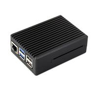 Waveshare Aluminum Stripe Grooved Case for Raspberry Pi 5, Built-in Cooling Fan and Heatsink Pillars