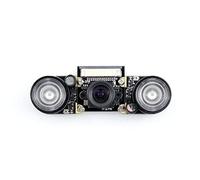 Waveshare Camera (F) 5MP OV5647 Night Vision Camera Module Kit, Webcam Video 1080p Adjustable-Focus IR Camera, Supports Infrared LED and Fill Flash LED, Compatible with Raspberry Pi