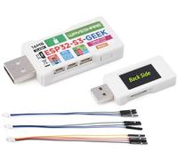 waveshare Carte de développement Geek ESP32-S3, basée sur la puce de contrôleur ESP32-S3R2, écran LCD intégré de 1,14", port USB-A, UART, en-tête GPIO, port I2C, emplacement pour carte TF, prend en